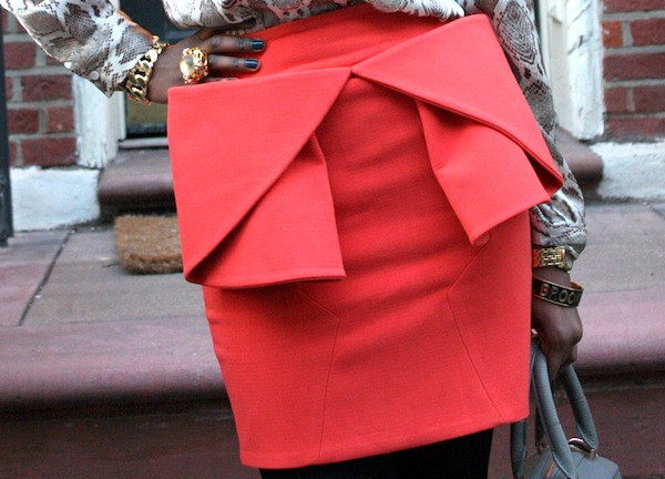 peplum skirt